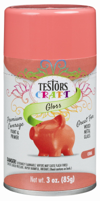 Testors 304359 Craft Spray Paint, Coral Gloss, 3-oz.