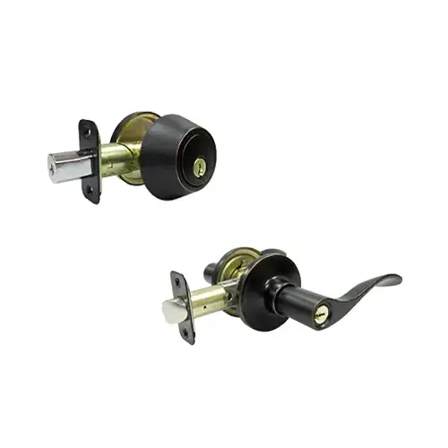 Bergamo Combination Lever Lockset, Aged Bronze - pack of 2