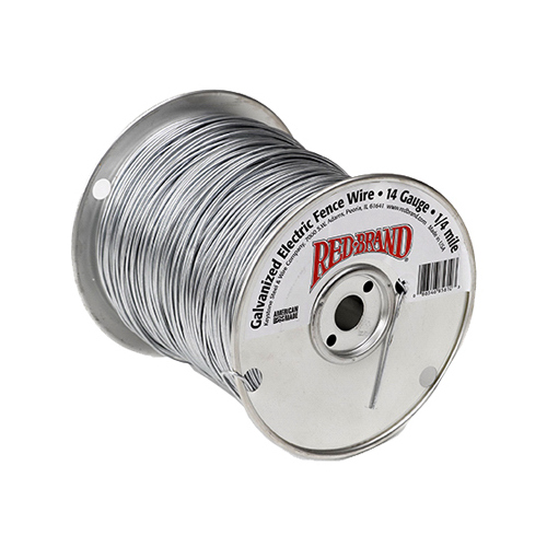 Red Brand 85610 Electric Fence Wire, 14 ga Wire, Steel Conductor, 1/4 mile L