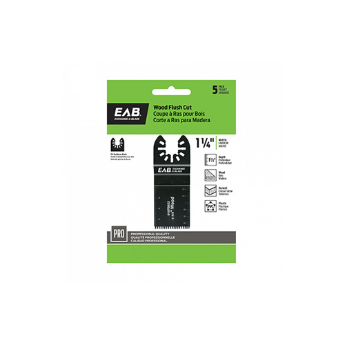 EAB Tool Company Inc 1070222 Flush Cut Oscillating Tool Blade, 1-1/4-In  pack of 5