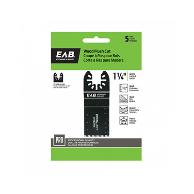 EAB Tool Company Inc 1070222 Flush Cut Oscillating Tool Blade, 1-1/4-In  pack of 5