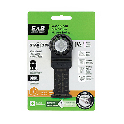 EAB Tool Company Inc 1071332 Flush Cut Oscillating Tool Blade, Bi-Metal, 1-1/4-In.