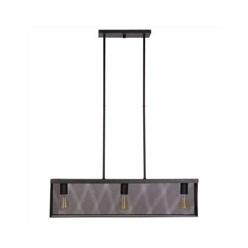 3-Light Linear Pendant, Bronze