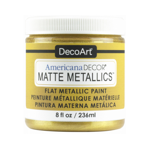 Americana Decor Matte Metallic Craft Paint, Gold, 8-oz.