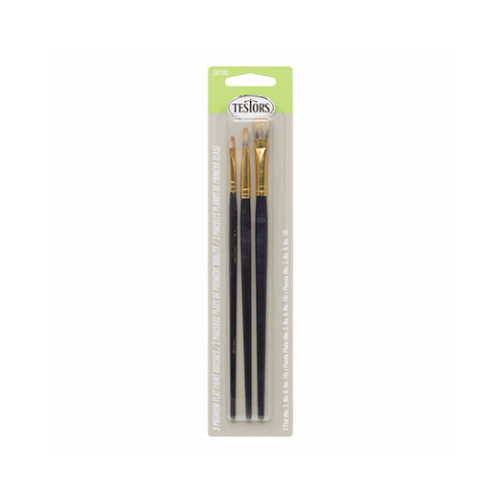 BRUSH FLAT PREM GRAY SET OF 3 - pack of 3