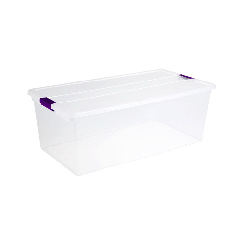 Sterilite 17641704 Clear View Latch Storage Box, 110Qts.