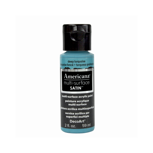 DECO ART DA524-30 Americana Multi Surface Craft Paint, Satin, Deep Turquoise, 2-oz.