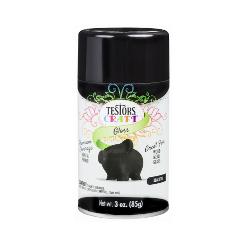 Testors 304352 Craft Spray Paint, Black Tie Gloss, 3oz.