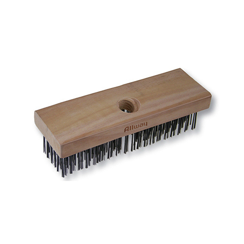 Allway WB619 Wire Brush, Wood Handle, 6 x 19 Rows