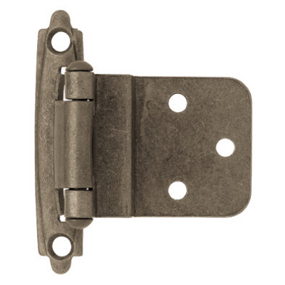 Liberty Hardware H0104AC-AP-O3 Inset Hinge, Self-Closing, Antique Pewter, 3/8-In.