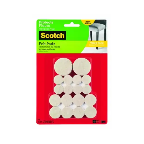 Felt Pads, Mini, Beige, 36-Ct. Multi