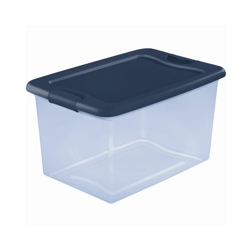 Sterilite 64 qt. Latching Box Plastic, Blue Tint