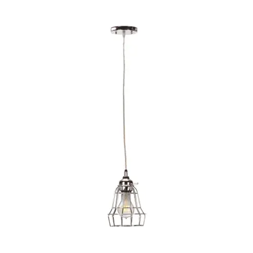 Caged Pendant Ceiling Fixture, Oil-Rubbed Bronze