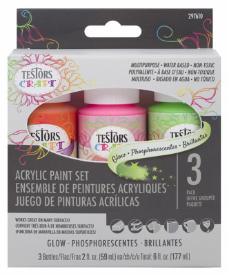 Testors 297610 Craft Paint Set, 2 oz, Bottle - pack of 3