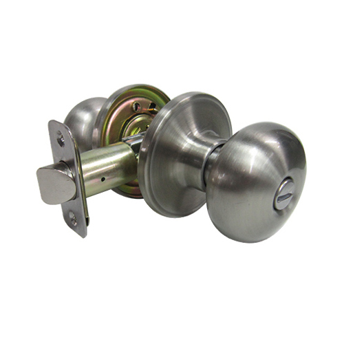 Mushroom Privacy Lockset, Satin Nickel