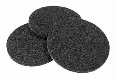 RICHELIEU AMERICA LTD 93571TV Felt Pads, Self-Adhesive, Black, Round, 2.25-In - pack of 4