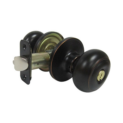 Verona Fancy Mushroom Entry Knob Sets, Aged Bronze