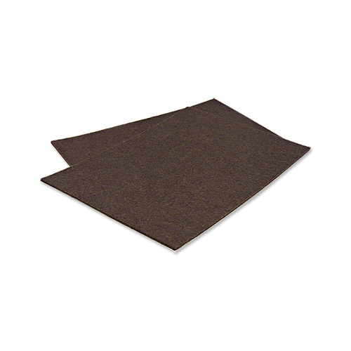 Felt Pad Sheets, Self-Adhesive, Brown, 4.25 x 6-In Pair