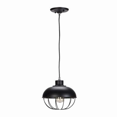 Globe Electric 64833 Caged Pendant Light Fixture, Oil Rubbed Bronze Finish