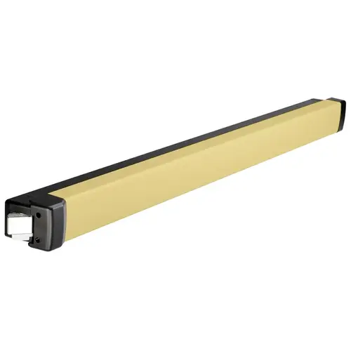 Grade 2 Narrow Stile Life Safety Rim Exit Device, 48 In., Dual Switch, Satin Brass Finish Satin Brass