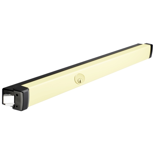 Grade 2 Narrow Stile Life Safety Rim Exit Device, 48 In., Bright Brass Finish Bright Brass