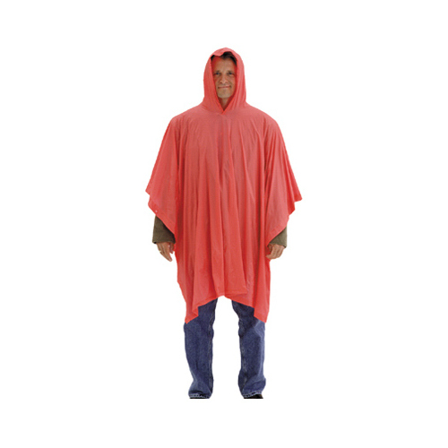 Emergency Poncho, Orange, One Size