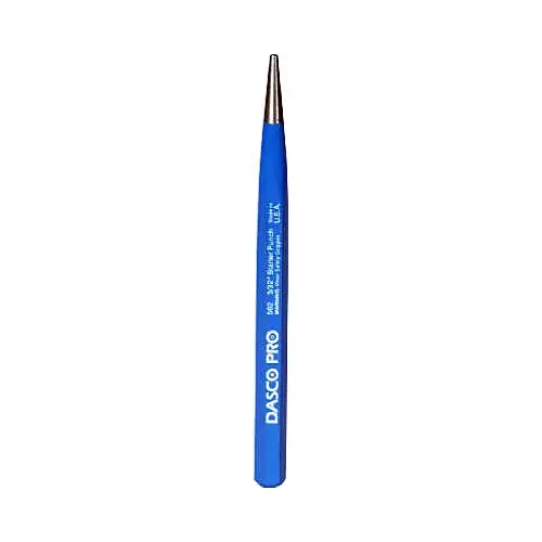 Center Punch, 1/4 in Tip, 4 in L, HCS