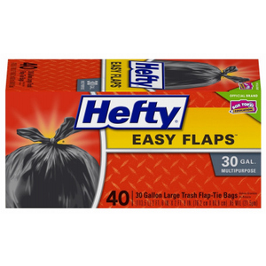 40-Count 30 Gallon Black Trash Quick-Tie Trash Bags