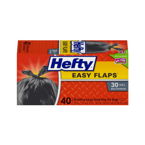 Hefty Easy Flaps 30-gallon Large Trash Bags - Large Size - 30 gal