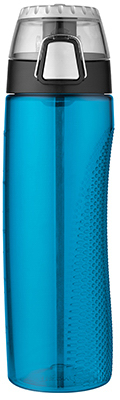 Thermos, LLC HP4100TLTRI6 Hydration Bottle With Rotating Intake Meter, Blue, 24-oz.