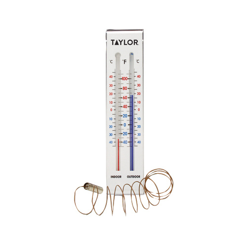 TAYLOR 5327 Thermometer, Analog, -40 to 100 deg F, Plastic Casing