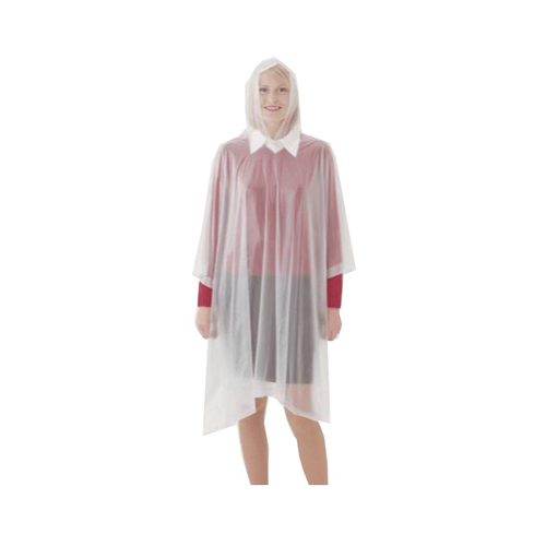 Emergency Poncho, Clear, One Size