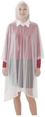 Tingley P68800 Emergency Poncho, Clear, One Size