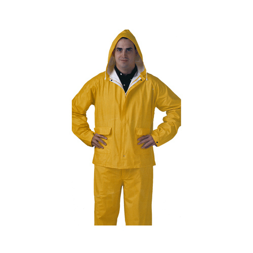 PVC Rainsuit, .25-Mm Double-ply, Yellow, XXL