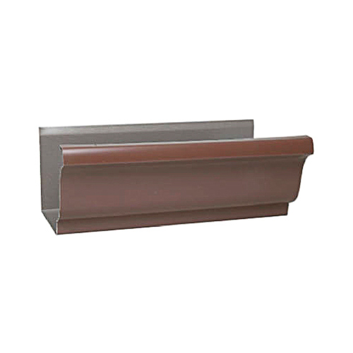 K-Style Gutter, Brown Galvanized Steel, 4-In. x 10-Ft.