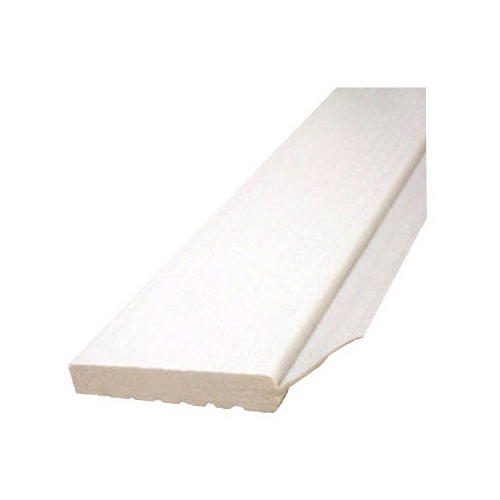 Garage Door Weatherstripping, White PVC, 2-In. x 8-Ft.