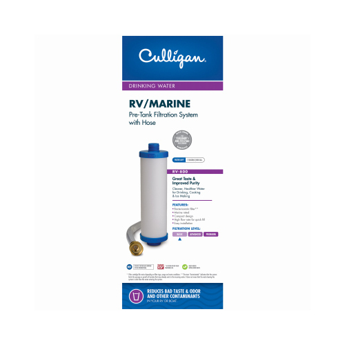 Culligan RV-800 RV Pre-Tank In-Line Water System Filter With 3/4-In. Hose