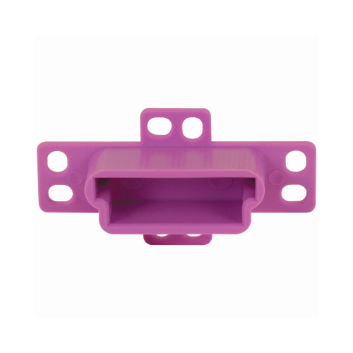 Drawer Track Backplate, 3/4 in L, 2-3/4 in W, Nylon/Steel Purple