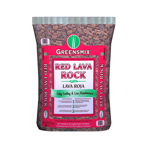 Greensmix WGM10002 Lava Rock, Red, .5-Cu. Ft.