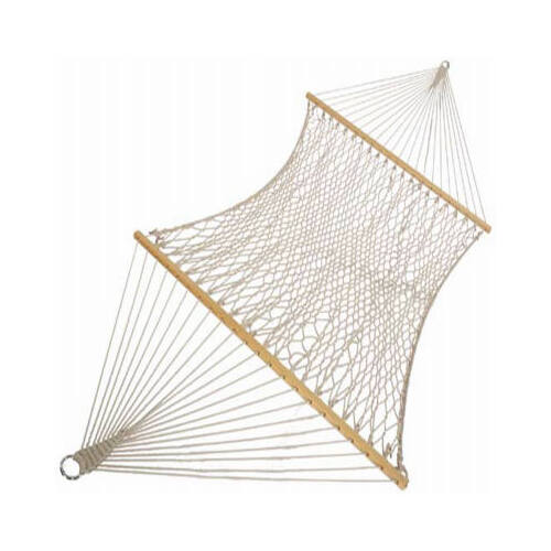HAMMOCKS SOURCE, THE PC14CW Deluxe Rope Hammock For 2, Cotton, 60 x 82In.