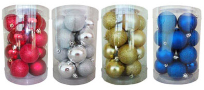 CHRISTMAS BY KREBS TV021013A Shatterproof Ornaments, Silver & Gold Glitter Assortment, 3.15-In., 8-Ct.