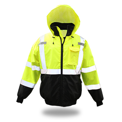 Safety Works 3NR40013X Waterproof Bomber Jacket, Hi Viz Yellow, Fleece Lined, XXXL