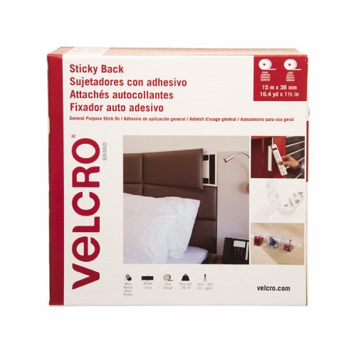 Sticky Back Tape, White, 1.5-In. x 16.4-Yd., Sold In Store By The Foot