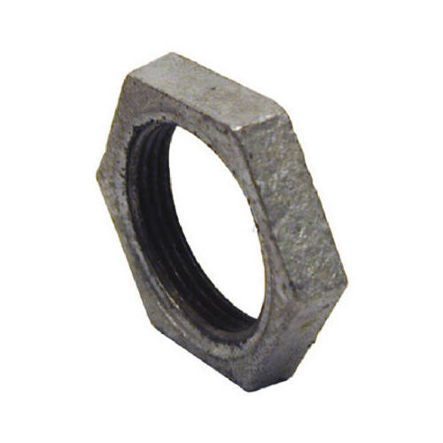 Galvanized Metal Pipe Fitting, Lock Nut, 1-1/4-In.
