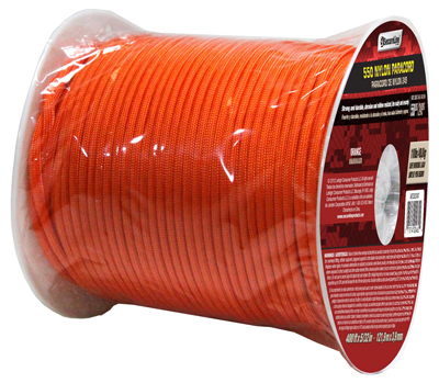 RICHELIEU AMERICA LTD. 644621TV Paracord, Military Grade 550, Orange, 5/32-In. x 400-Ft.