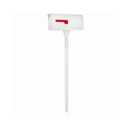 Architectural Mailboxes 7680W-10 Post Mailbox and In-Ground Post Kit, White