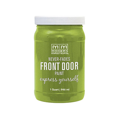 Front Door Paint, Fortunate Lime Green Satin, 1-Qt.