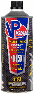 VP Racing Fuels 6815 Premixed Small Engine Fuel, Multi-Mix 40:1/50:1, Qt.