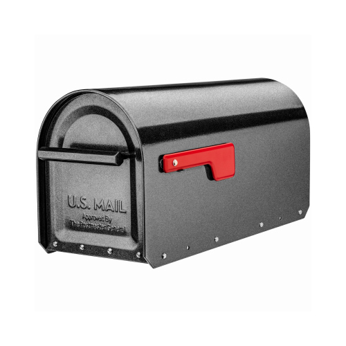 Architectural Mailboxes 5560P-R-10 Sequoia Mailbox, Post-Mount, Heavy-Duty, Pewter Steel, 8 x 9.7 x 20.8-In.