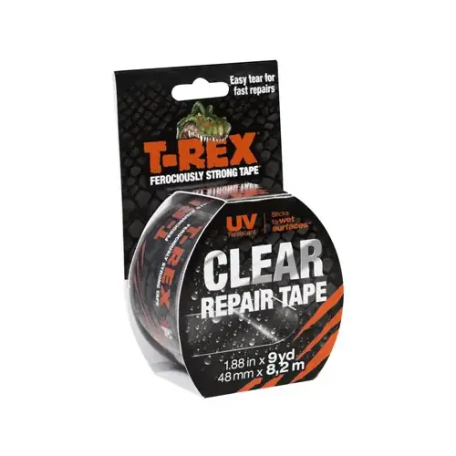 T-Rex 241535 Repair Tape, 9 yd L, 1.88 in W, Clear